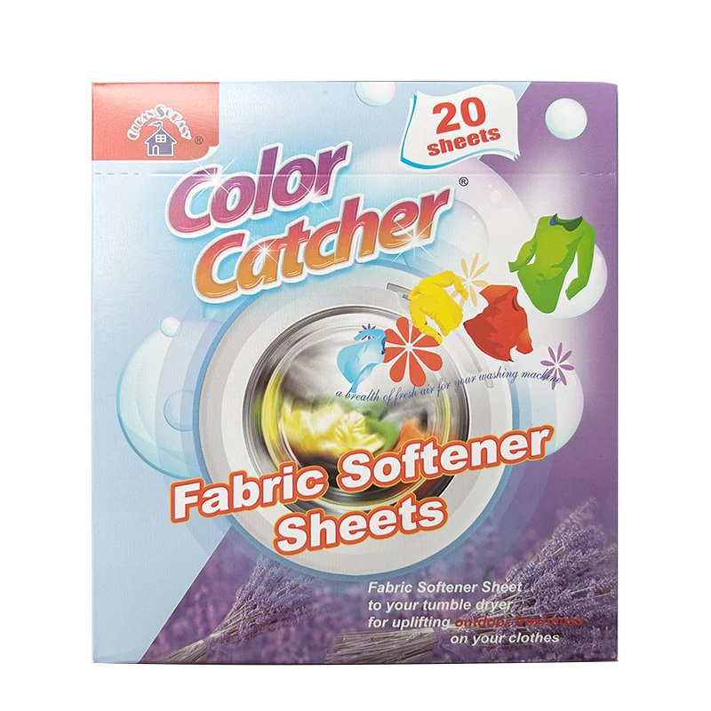 Custom Color Catcher Laundry Sheets Run Remover Non-woven Fabric Color Magnet Absorber for Laundry