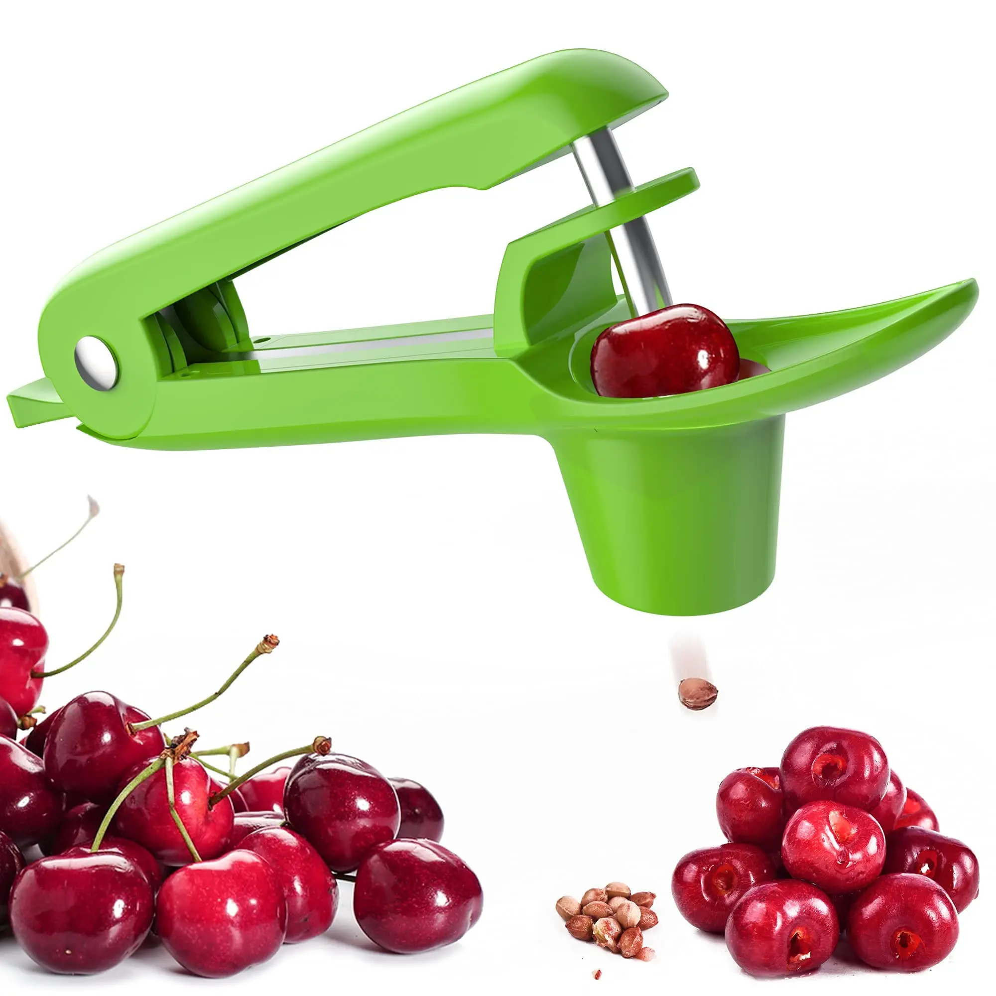 Cherry Pitter Tool Cherries Corer Pitter Tool Plastic Fruit Pit Remover for Cherry Jam with Lock Design