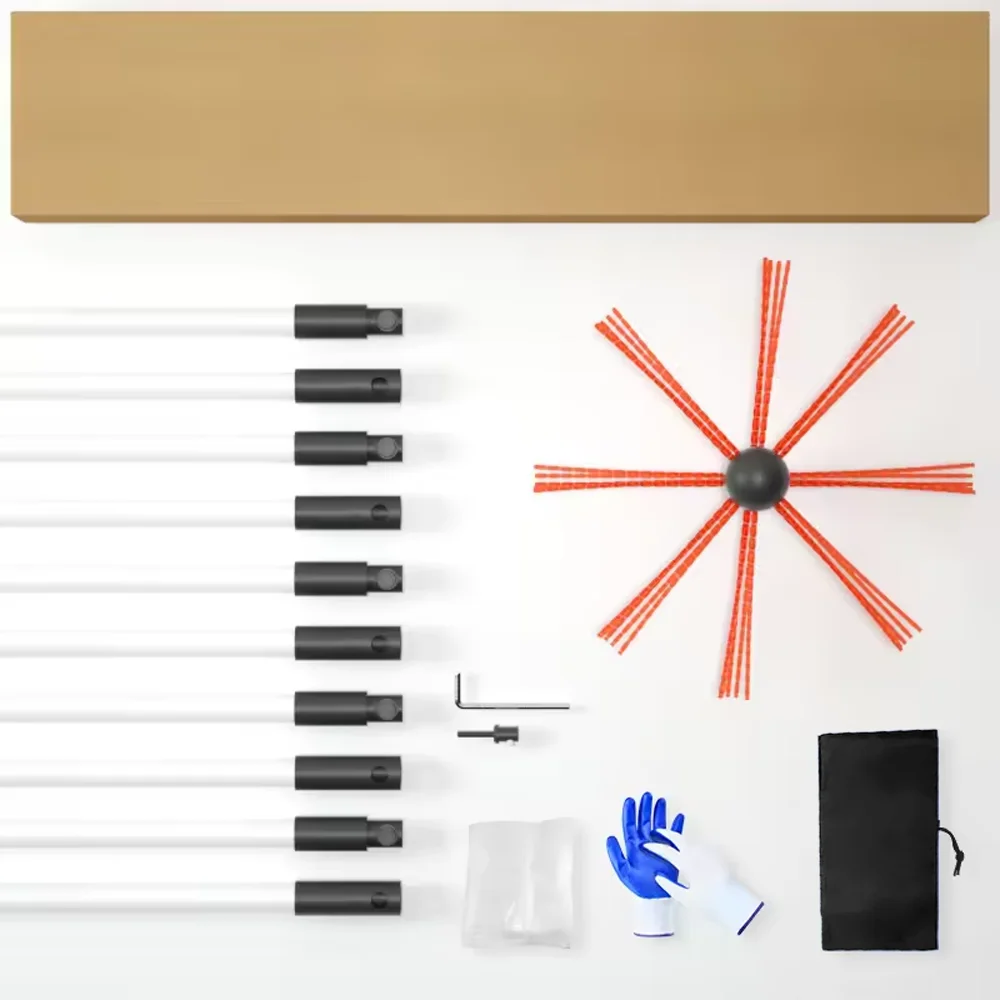 Le China Chimenea Kitchen Sweep Cleaning Kit Kamin Chimney Productos De Limpieza Cheminee Reinigungsmittel