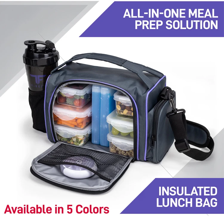 Cooler oem customized lunch box soft cooler bag meal prep kit artium lunch bags for women leakproof insulated