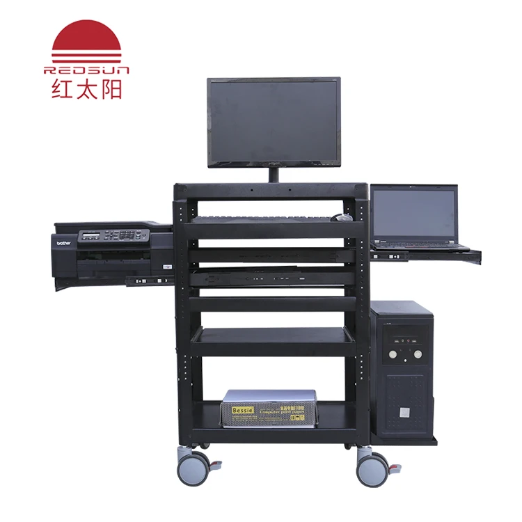 
REDSUN Mobile Hospital Medical Office PC AV Computer Printer Cart 