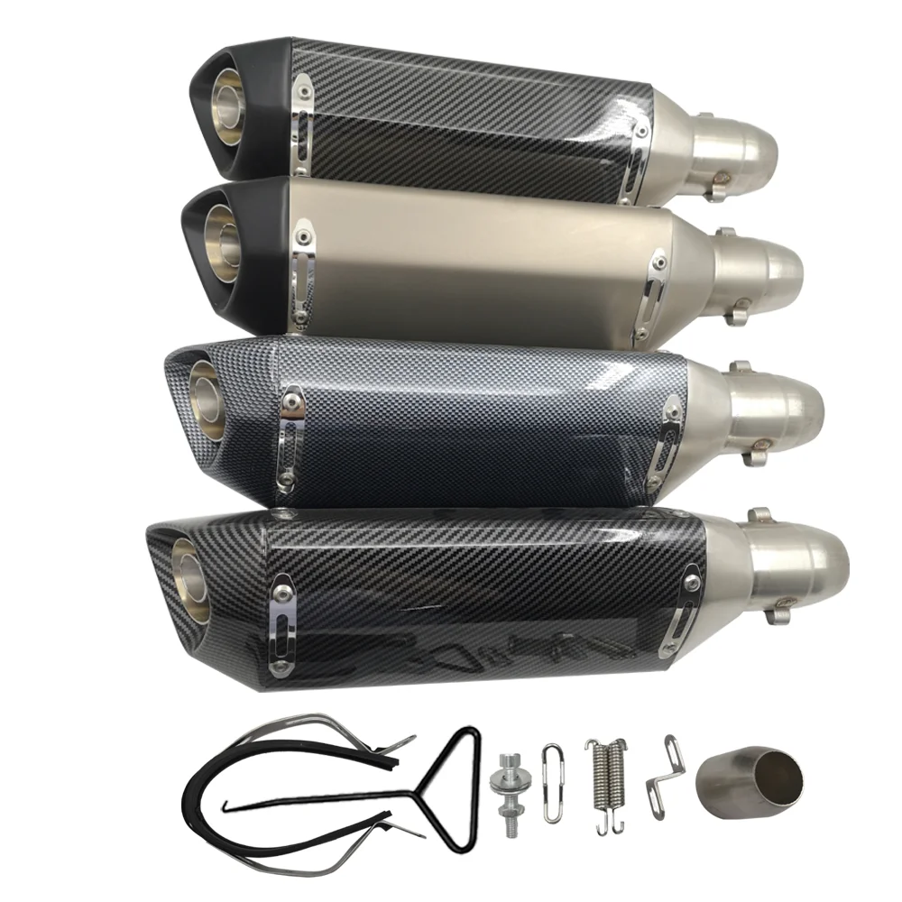 Universal AK Motorcycle Exhaust Pipe Muffler Silencer Escape With DB killer For 35-51mm CB400 GY6 nmax msx125 crf 230 gsr 600