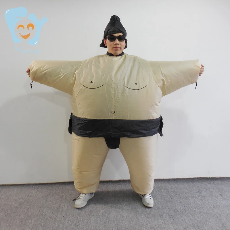 Adults Halloween Costumes Funny Fat Inflatable Sumo Wrestling Costumes Air Blow UP Suits