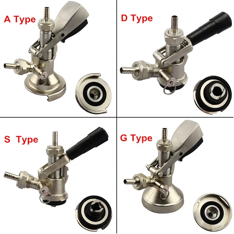 Factory Wholesale S Type Beer Keg Coupler Modern Brass or Stainless Steel Homebrew Accessory 3L or 5L Capacity