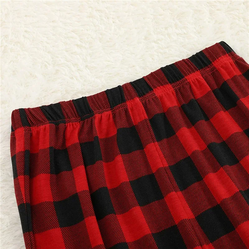 Wholesale Factory Supplier Christmas Sleepwear Pajamas Long Sleeve Cotton Parent-child Suit For Family