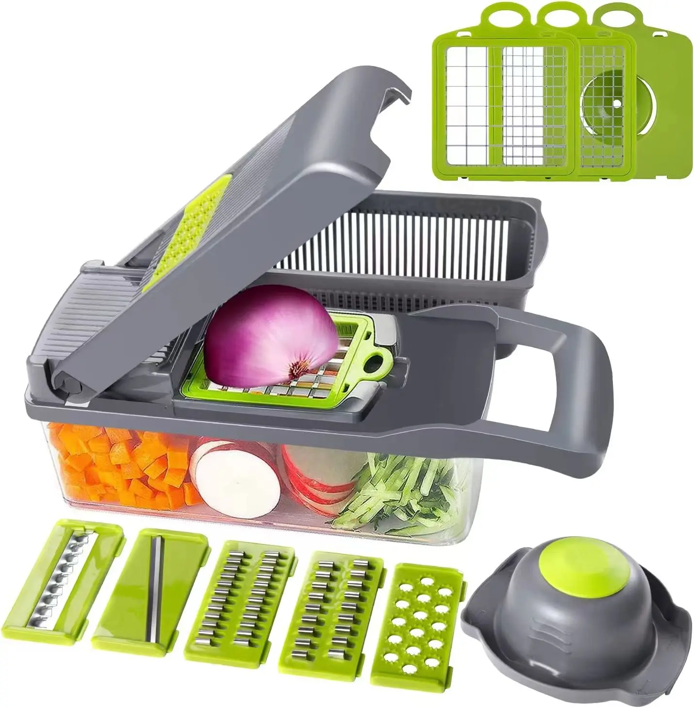2023 Top 12 In 1 Manual Vegetable Mandoline Slicer Veggie Chopper Food Chopper Onion Cutter Vegetable Slicer