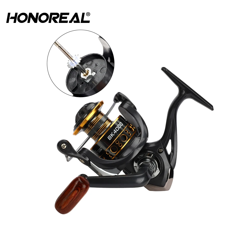 Honoreal BK Series 5.2:1 2000 3000 4000 5000 6000 7000 Freshwater Fishing Aluminum Spinning Fishing Reel