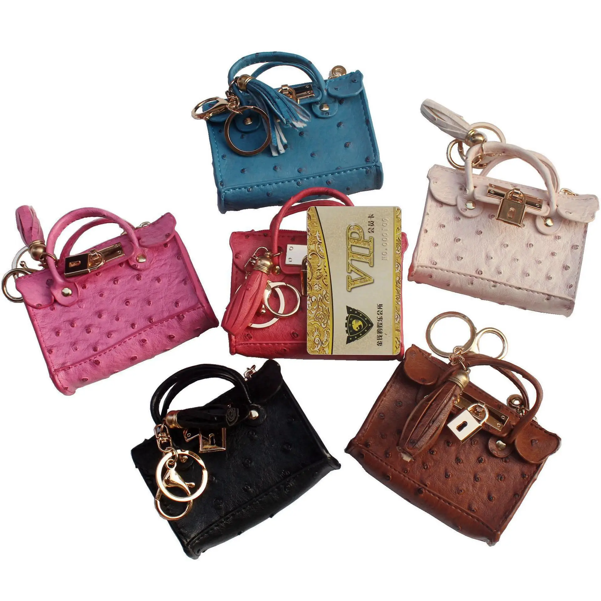 Luxury Designer Inspired Mini  Handbag Hangers Ornaments Tiny Cute Bag Purse Charms Key Holder Coin Cash Case
