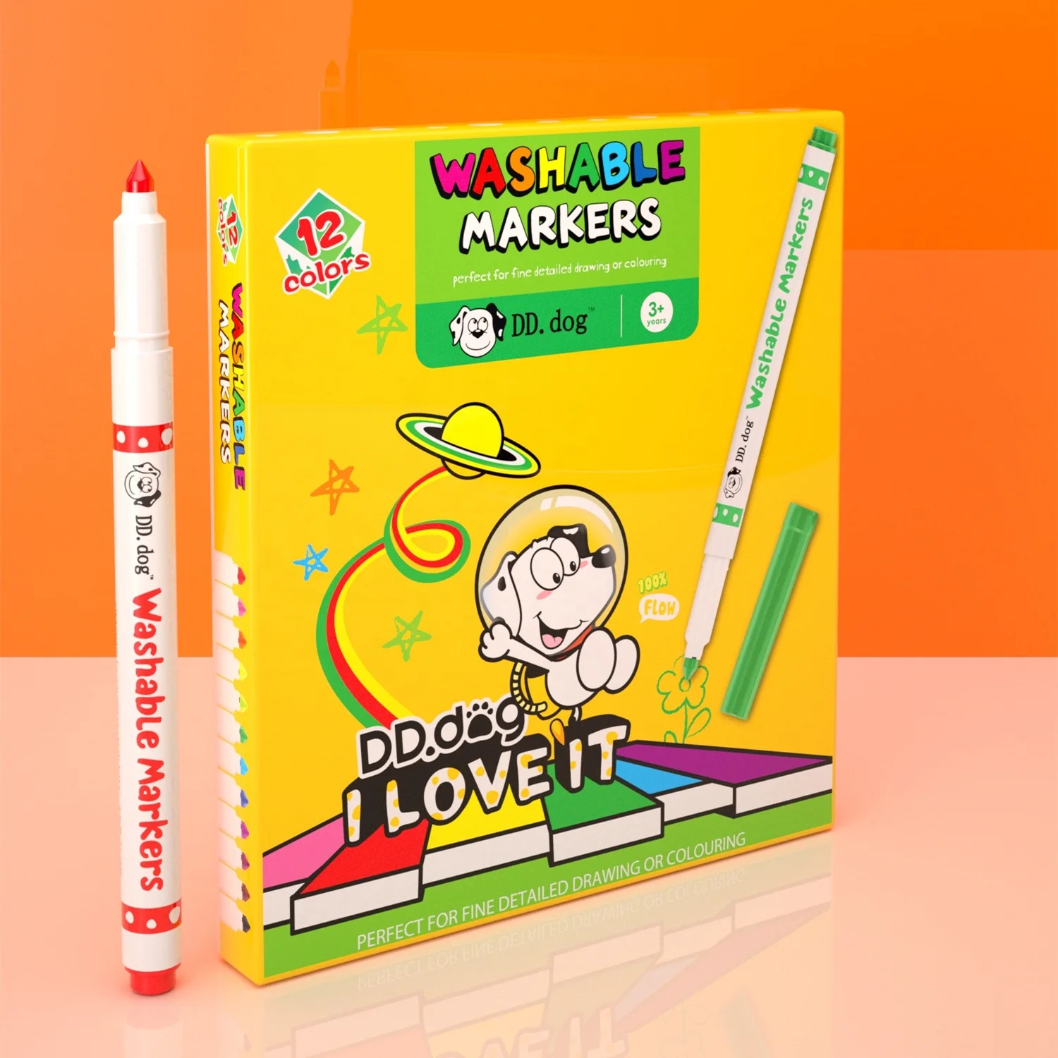 12 видов цветов Дети Школьная живопись тонкий Моющийся Маркер акварельные ручки