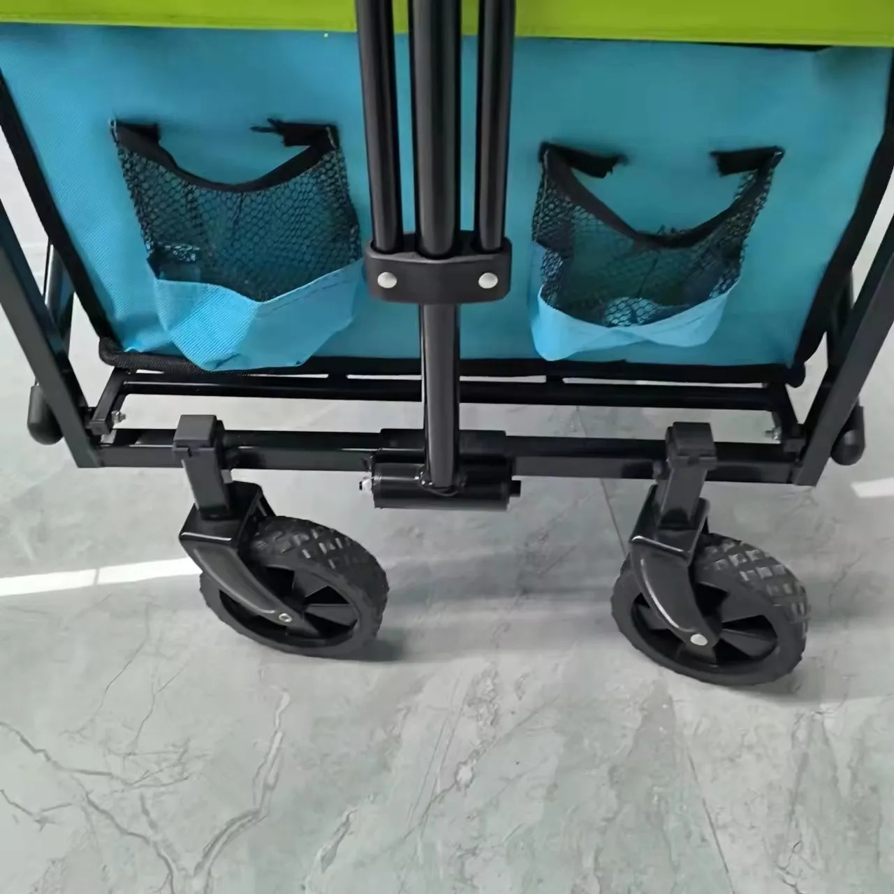 Custom camping folding wagon cart outdoor portable shopping picnic trolley multi-functional folding cart