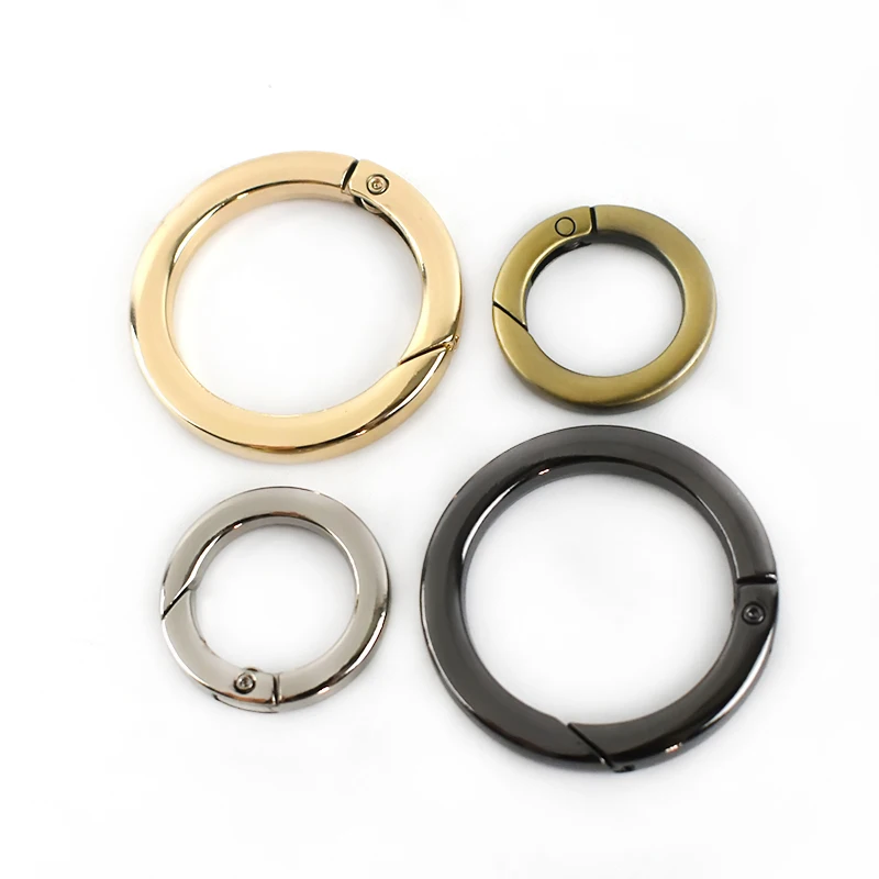 MeeTee BF172 16-38mm Flat Wire Open Ring Luggage Accessories Clasp Snap Keyring Hardware Handbag Strap Spring O Ring Buckles