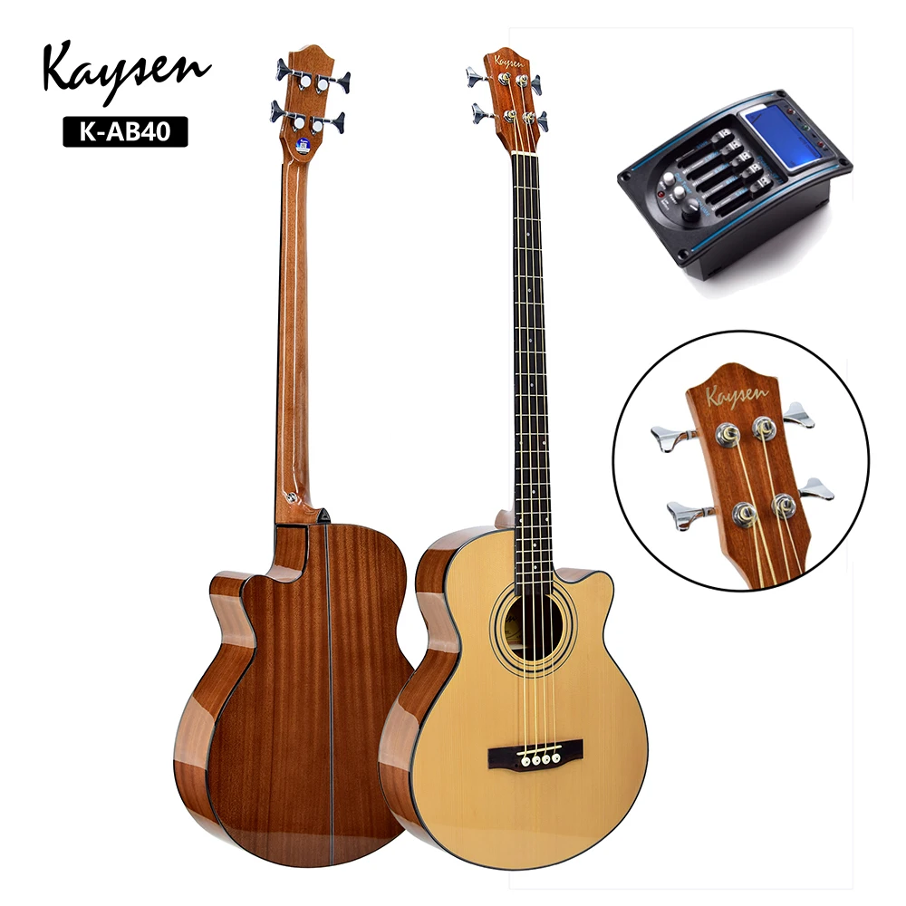 KAYSEN Spruce Four-String Electric Acoustic Bass Guitar