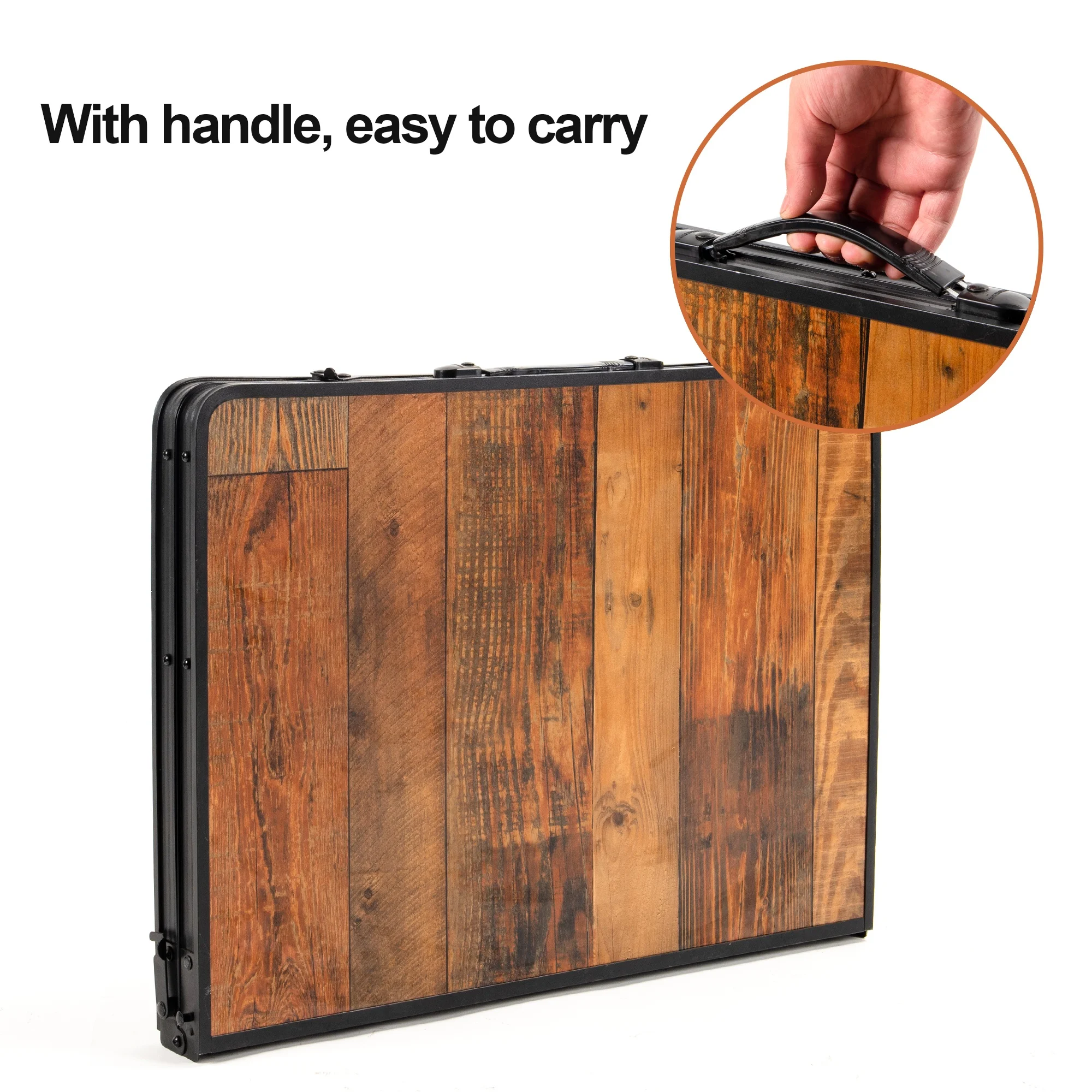 Folding Camping Table for Picnic Table - Adjustable Height Side Tables for Home Kitchen Garden - Outdoor Camp Small Foldable Tab