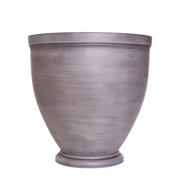 Home garden decorative indoor antique Vintage style large size resin plastic flower plant pot planters with saucer