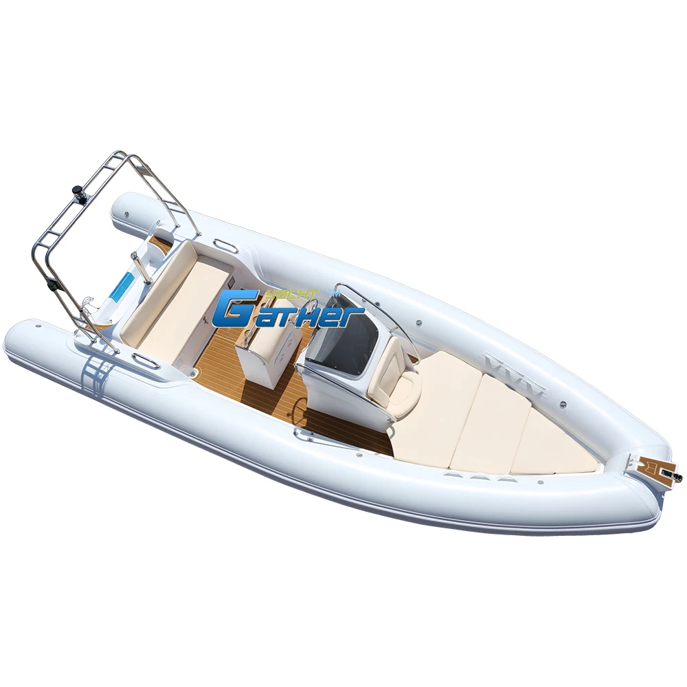 RIB boat 22 FT 6.8 m RIB680B inflatable boat rib yacht with orca tube Eva deck floor for leisure and fishing sports