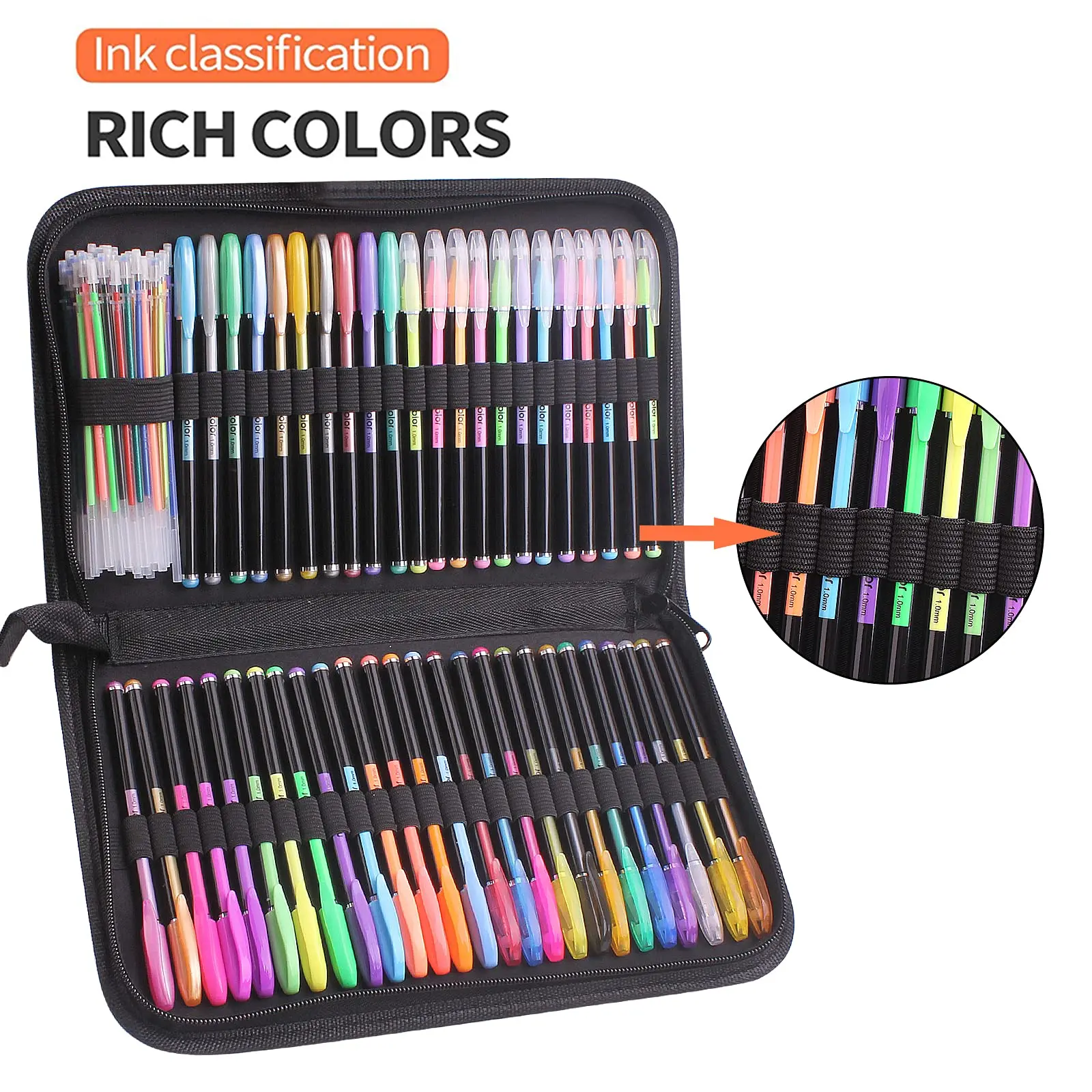 Color Gel Pen Bright Ink Soft Safe Non Toxic Acid Free Portable Gel Pen For Children Adults Art Painting