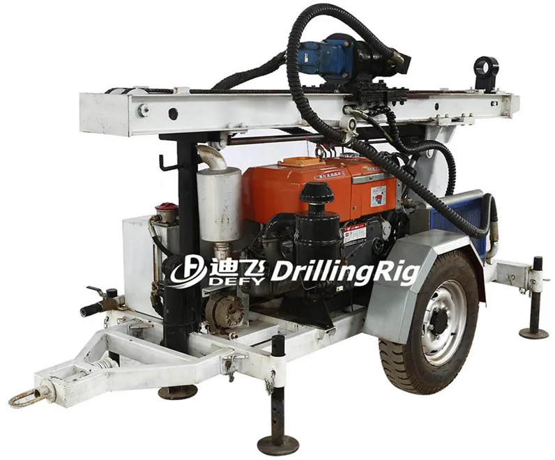 DFQ-100W Trailer Mounted Used Portable Water Well Drilling Rig for Sale