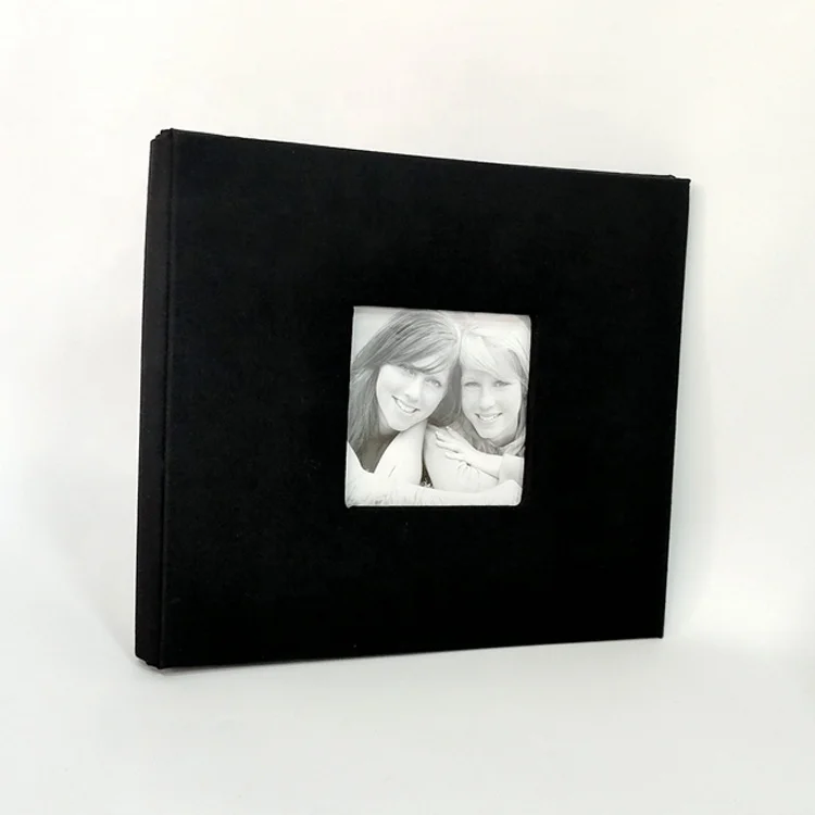 Stocked black fabric screw binding free to add inner pages 8X8 inch photo album