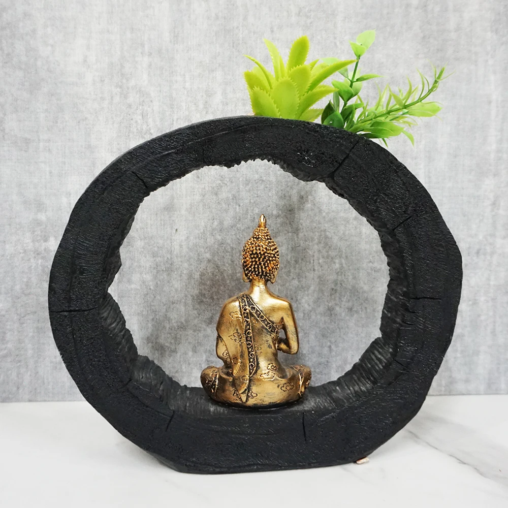 Wholesale Feng Shui Ornament Polyresin Antique Religious Decoration Resin Garden Sitting Statues Of Buddha Sculptures