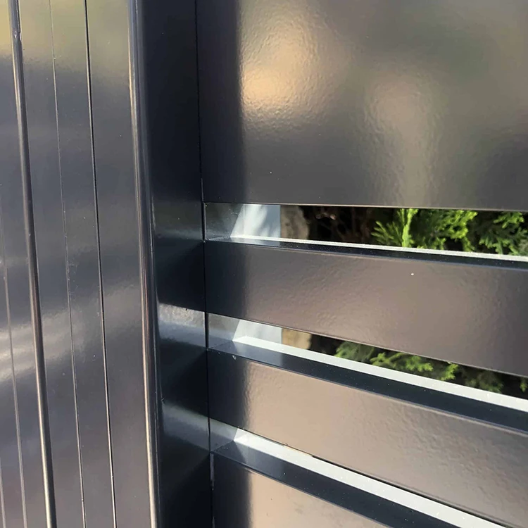 Outdoor Aluminium Garden Fencing Prices Aluminium Post Wpc Slat Fence Panels Privacy Aluminium Fence With Horizontal Slats