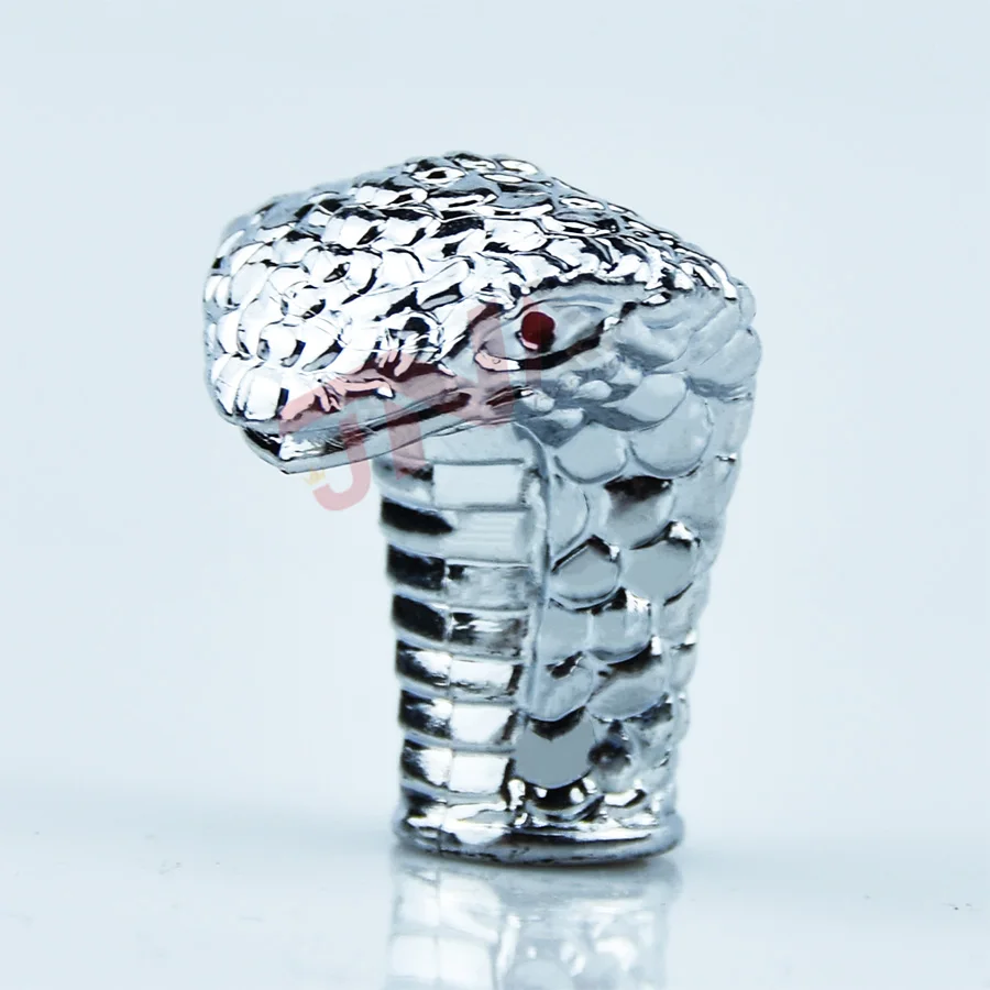 Silver Car Tire Snake Head Valve Caps Aluminum Valve Cap Wheel Tyre Accessories Parts