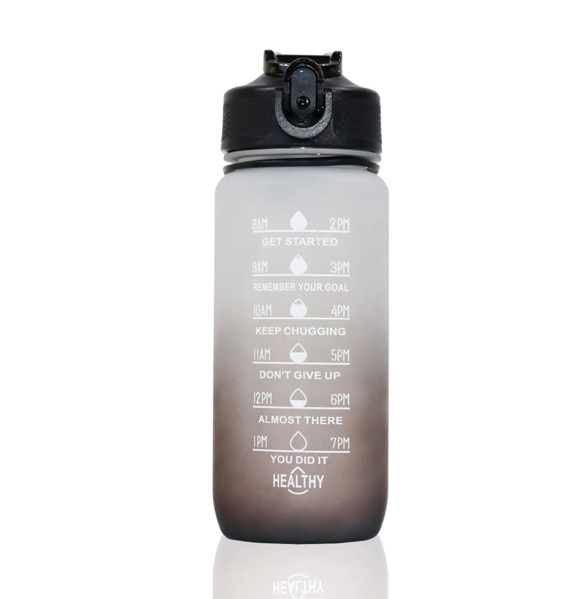 portable6 600ml 700ml clear plastic suction nozzle straw sports water bottle