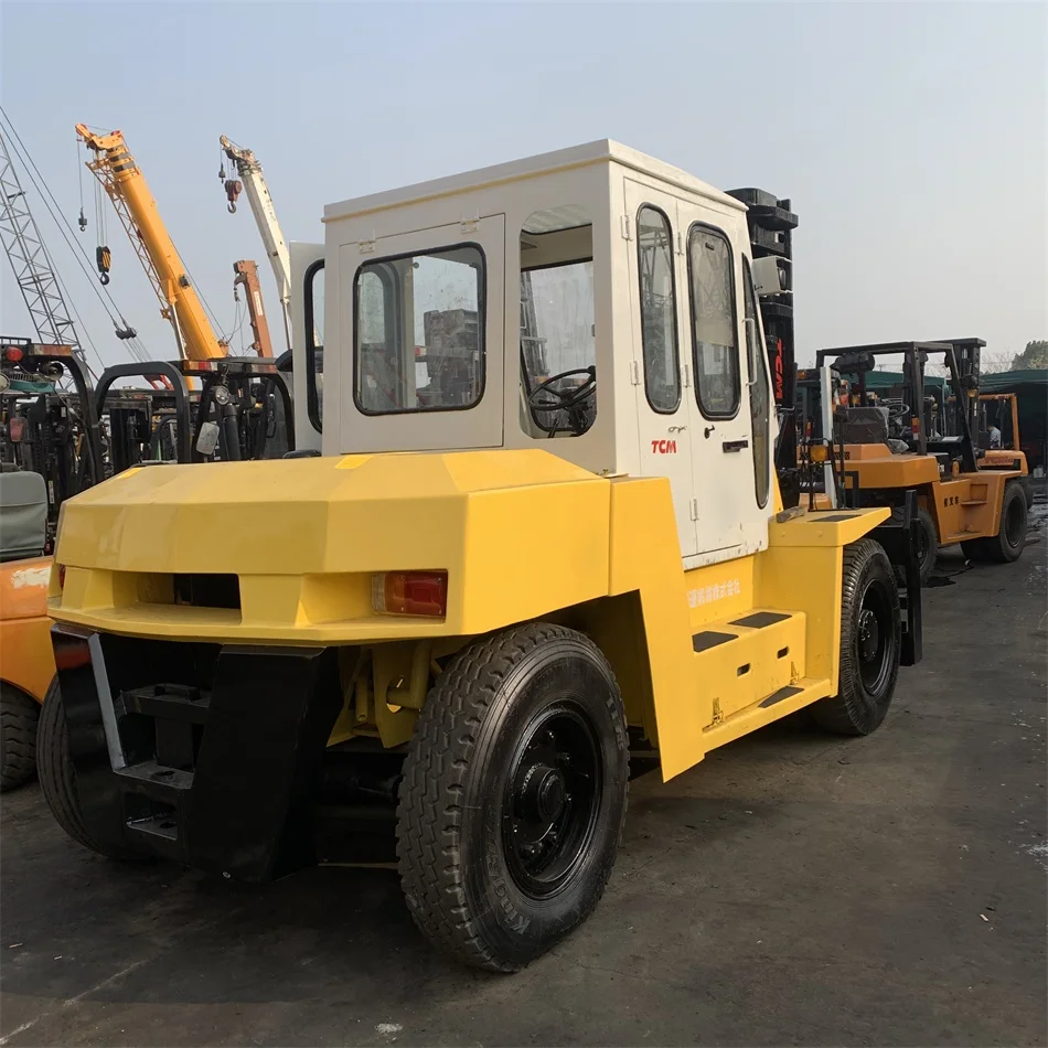 Japan made best price TCM FD100 10 ton used secondhand diesel forklift truck with reliable engine