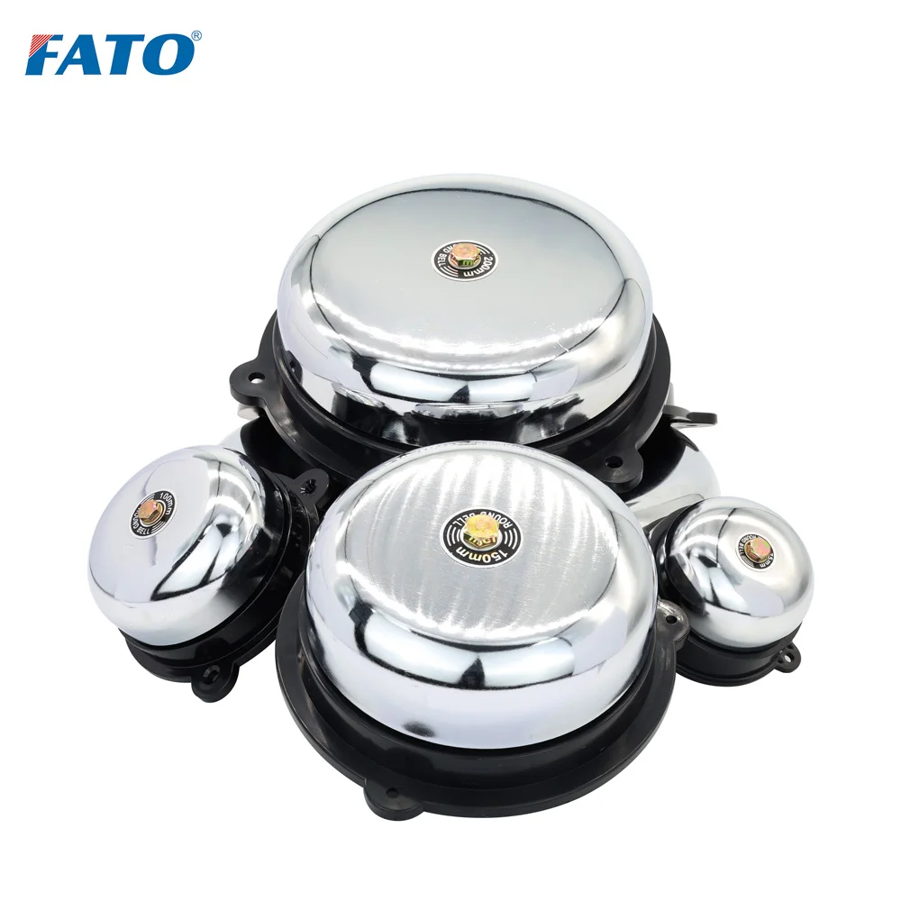 FATO EBL Electric Bell 75-300mm Stainless Steel 98db Factory School 220/110/48/36/24/12V AC DC Emergency Alarm External Striking