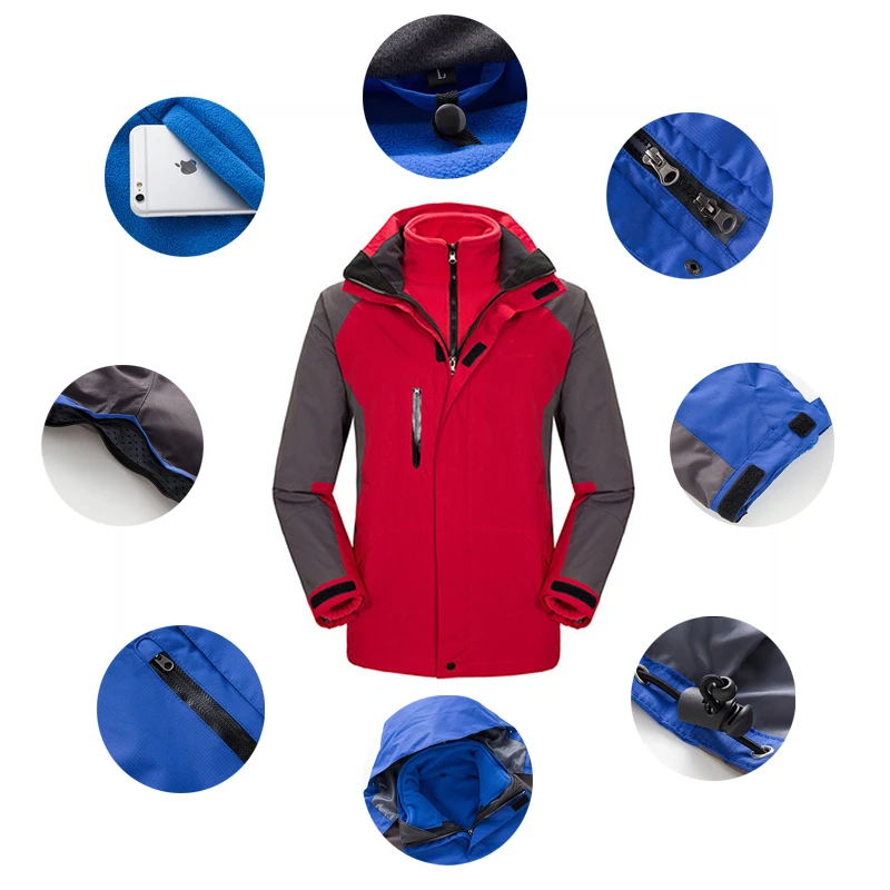 2021 Cheap Mens Red & Light Grey 80s Retro Apres Ski Outfits Wear Snow Alpine Race Suits Winter Skiing Clothes Snowboard Jacket