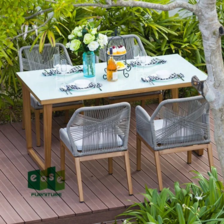 Chairs Table Outdoor And Garden Rattan Set Tables Furniture Restaurant Metal Aluminium Wicker Used With Dining Room Patio Chair
