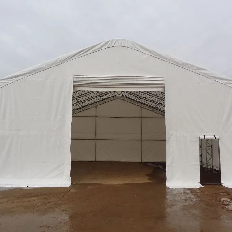 Portable outdoor fabric prefabricated storage building waterproof top PVC covered garage or garage warehouse tent