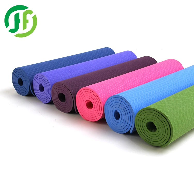 Высококачественный нескользящий коврик для йоги из ТПЭ с индивидуальным логотипом, экологически чистый коврик для йоги, оптовая продажа, Толщина 6 мм, 8 мм