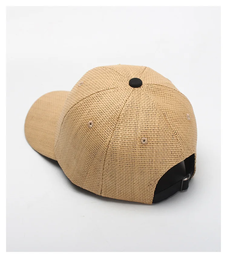 2019 New Straw Baseball Cap Snapback Cap Adjustable Casquette Bones Gorras Casual Dad hat for Men Breathable and Cool Cap