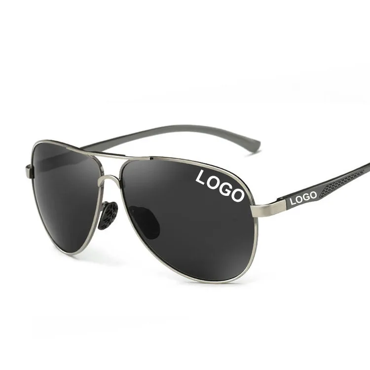 Polarized TAC Fashion Custom logo print Cool High Quality Men Stainless steel Sunglasses sun glasses