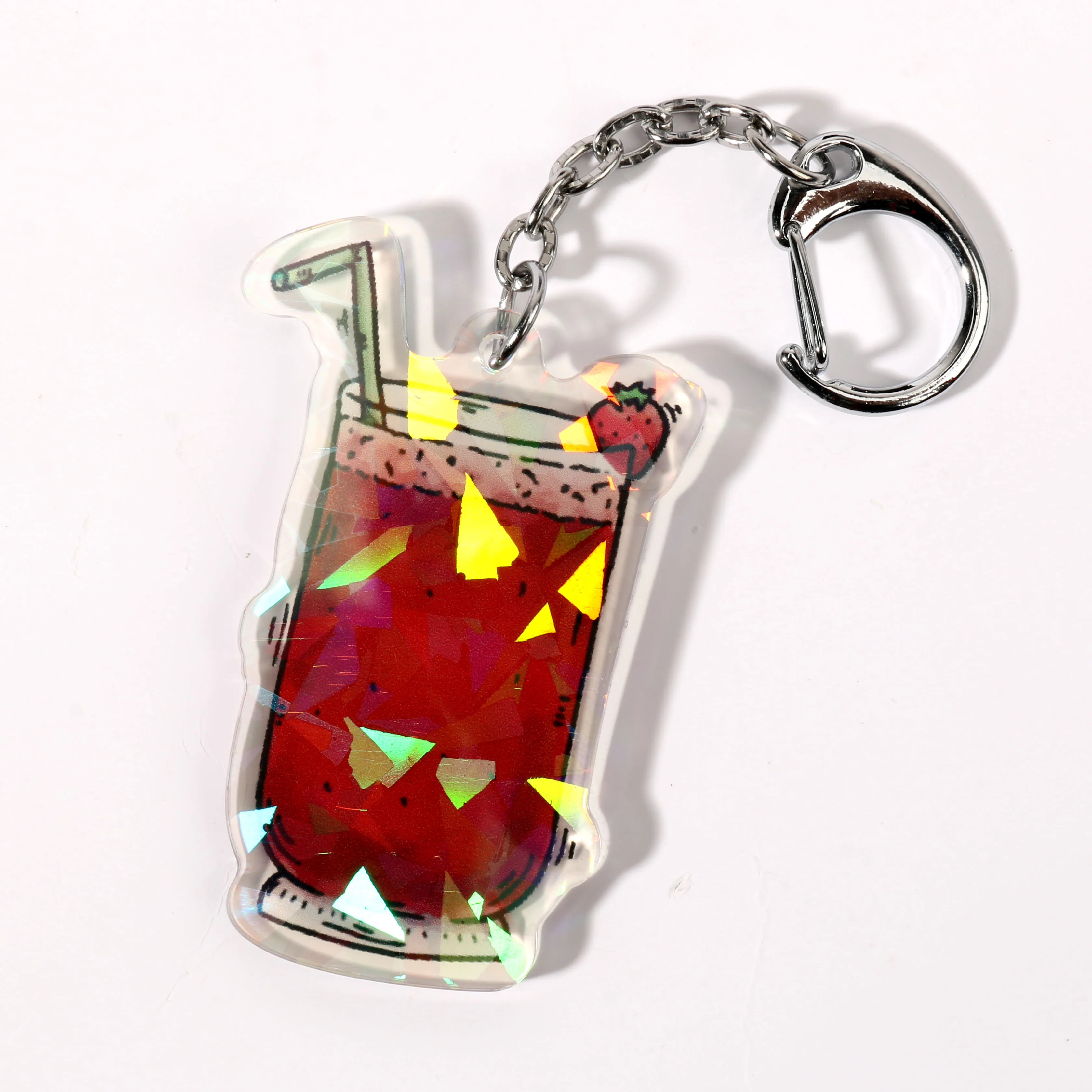 Factory Direct Discount Top Quality Flip Flop With Sand Key Chain  Lighter Offset Printing Acrylic Keychain