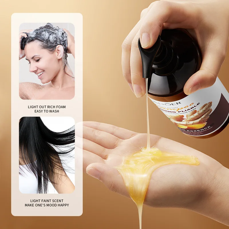 2024 New Arrival Organic Natural Anti Hair Loss Shampoo Ginger Anti Frizz Conditioner Hair Shampoo