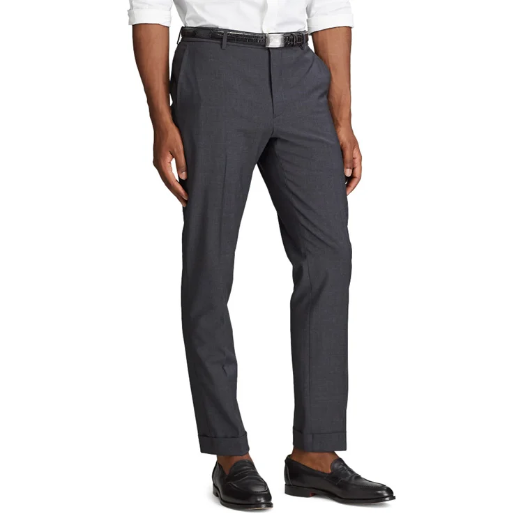 2022 Hot Sale Simple Design Lightweight Spandex Nylon Mens Teachers Pants Best School Uniform