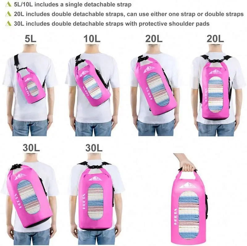 Great Factory Supply 25L Outdoor Waterproof Sport TPU Polyester/Nylon Fabric ultra Dry Bag Backpack Waterproof Dry Bag