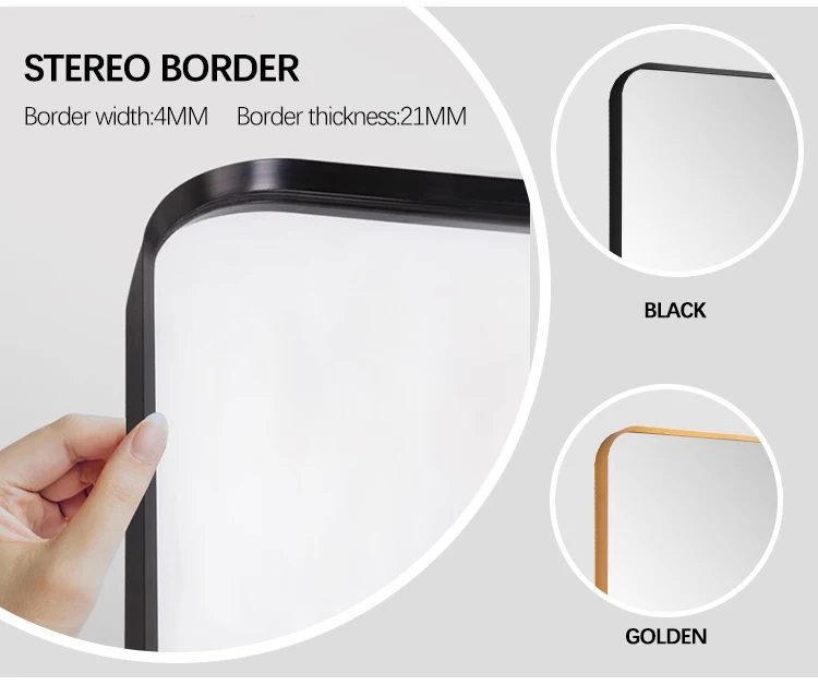 Push-able Explosion-Proof Aluminum-Framed Full Length Dressing Mirror with Mute Slide