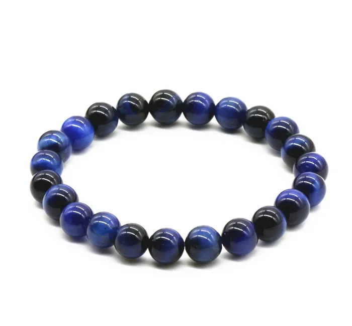 Wholesale 8mm Tiger Eye Stone Beaded Bracelet for Yoga Healing Balance Bracelets Stretch Rope Bangles Men Women