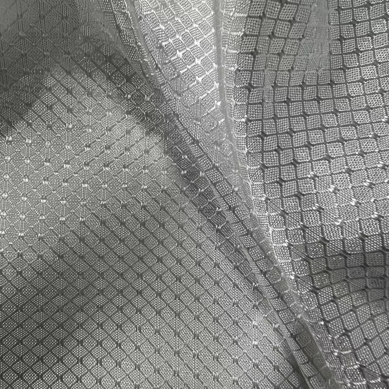 100% Polyester white rip-stop Oxford fabric ready for sublimation print/160GSM PFD rip-stop jacquard polyester oxford fabric