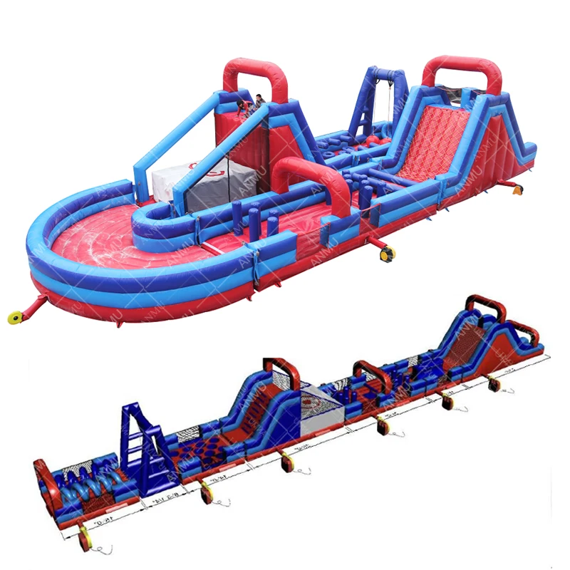 Outdoor Giant Adult Sport Games Inflatable Race Obstacle Course for Sale
