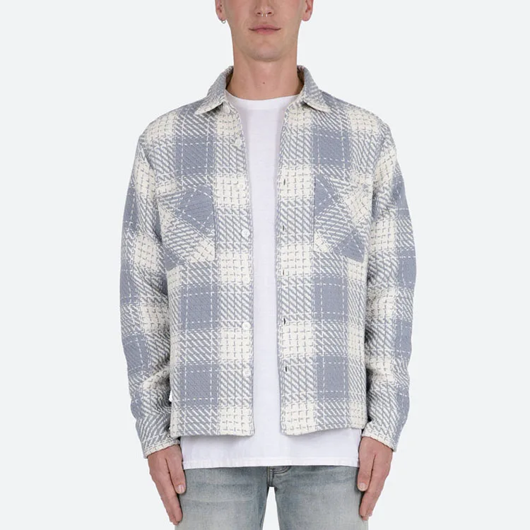 China wholesale custom classic button up heavy plaid flannel shirt