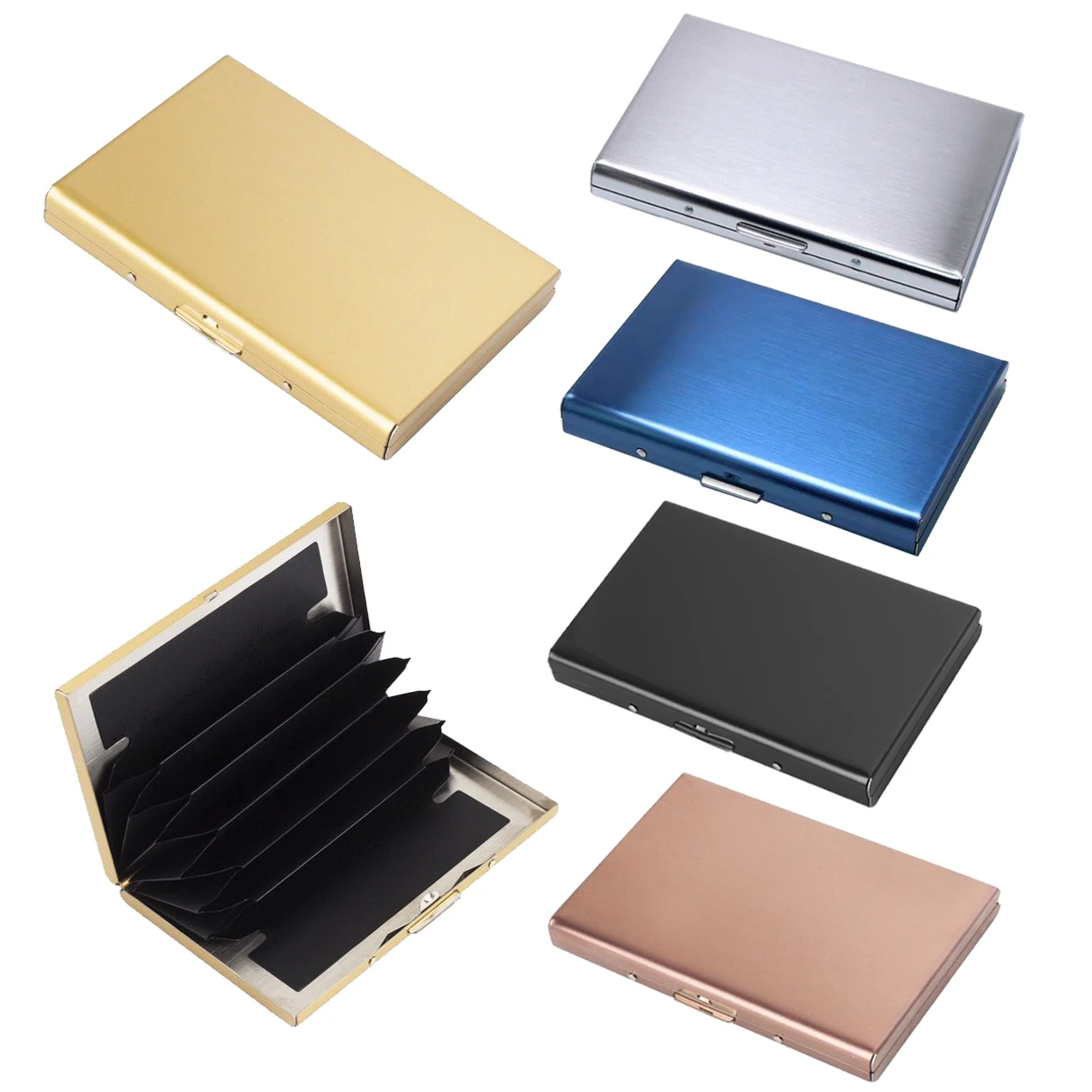 Hot Selling RFID Credit Card Holder Slim Aluminum Alloy Card Wallet with Metal ID Case Business Card Holder for Women or Men