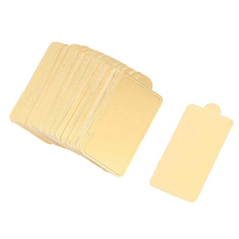 Golden Triangle Rectangle Dessert Pastry Cake Paper Tray Dessert Stand Base Paper Tray for Home Wedding Birthday Party Pastry