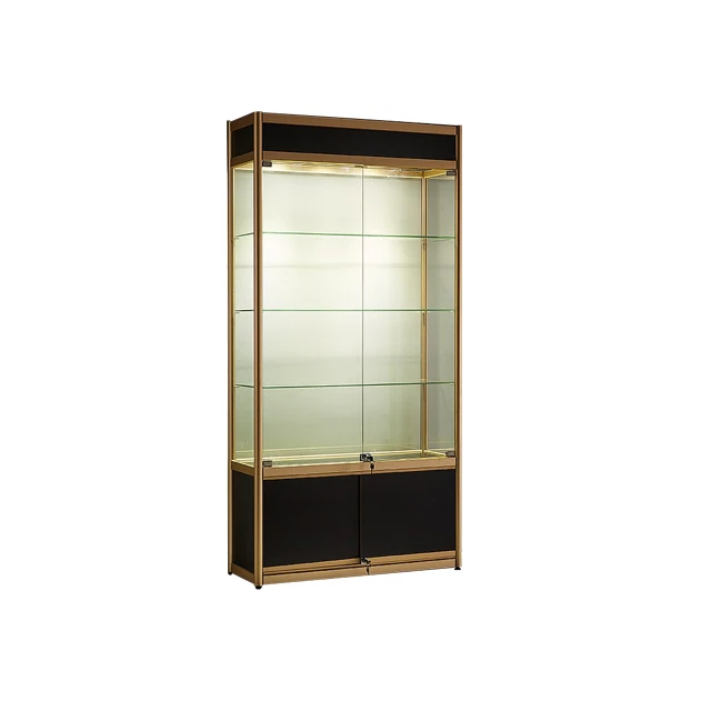 Glass Display Cabinet with Doors Jewelry Showcase Storage Cabinet