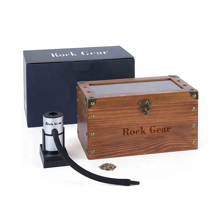 2022 New Smoking Wood Box Craft Kit with Cold Smoking Gun for Drink Smoking