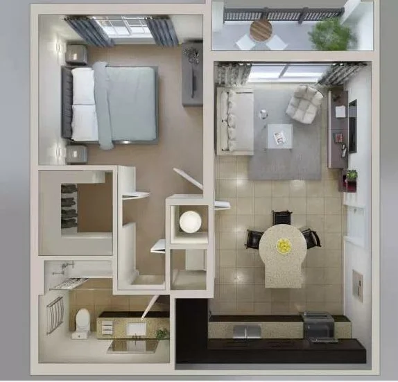 Flat Pack Container House Two Bedroom Fire Proof Ready Made Prefab Container 20ft 40 Ft 20ft / 40ft or Customerized ISO & CE