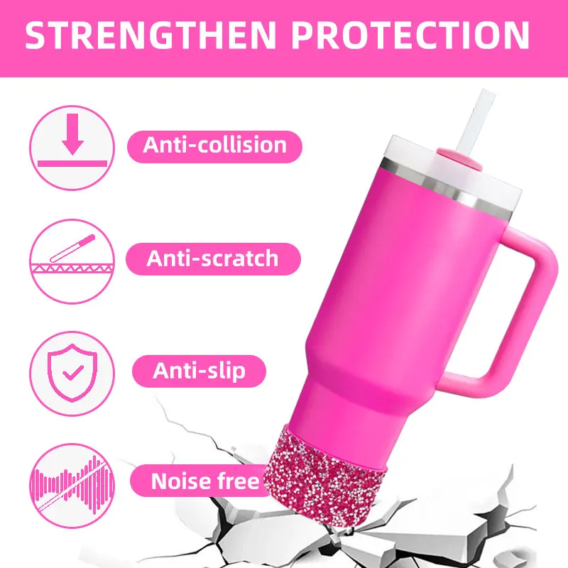 Unique Design Bling Rhinestones tumbler boot Bottle Accessories Crystal DIY Boots Anti Slip Silicone Bottle Sleeve