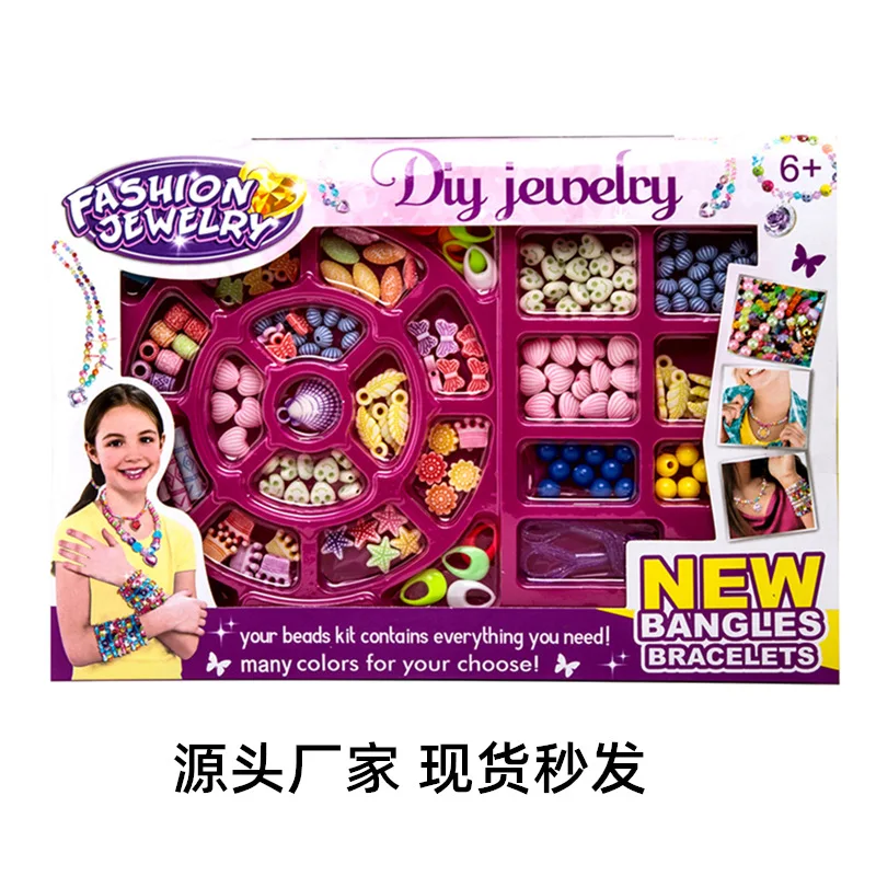 New children bracelets making kit  DIY handmade bracelet creative hand rope girls toys beaded jewelry toys